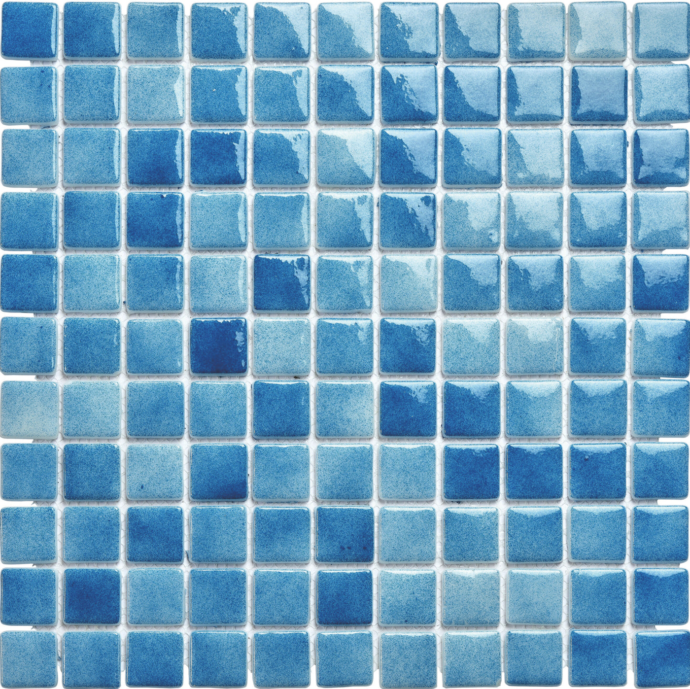 Recycled Glass Tiles, suitable works great for swimming pools | Sky blue
